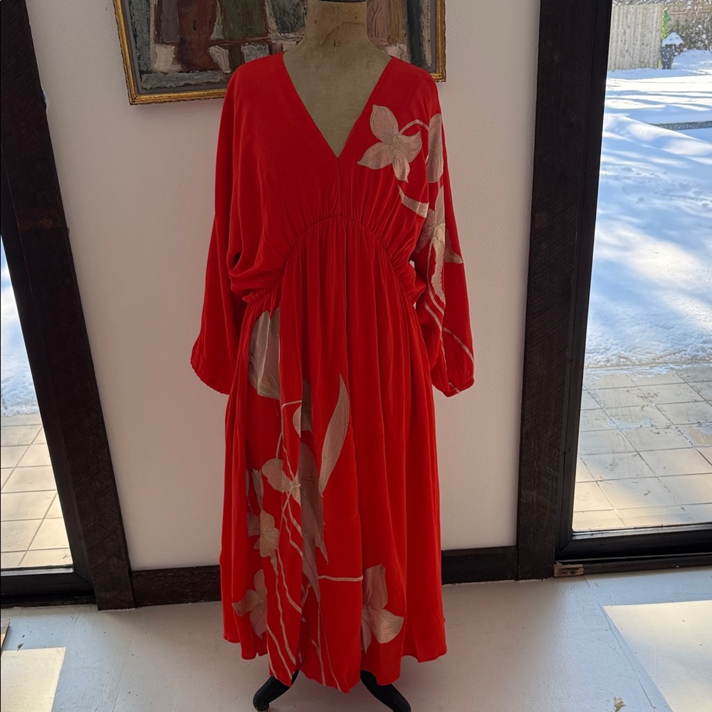 ASOS Elegant Red Floral Dress